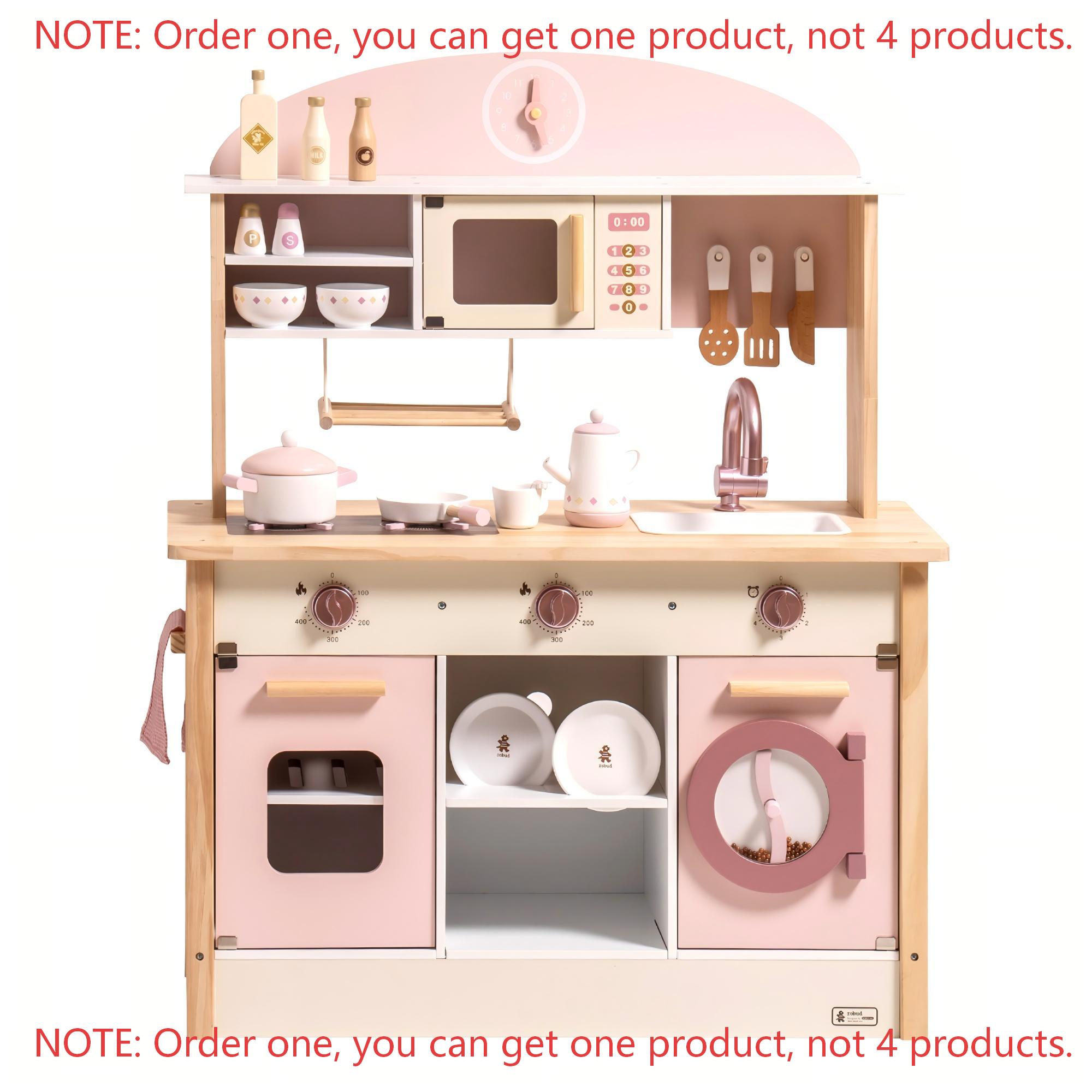 Robud Çocuk Ahşap Pembe Oyunca - Kids Outdoor Kitchen Accessories incelemesi ve fiyatı