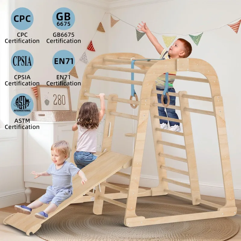 Masif ahşap çocuk kaydırağı, a - Kids Outdoor Climbing Frame incelemesi ve fiyatı