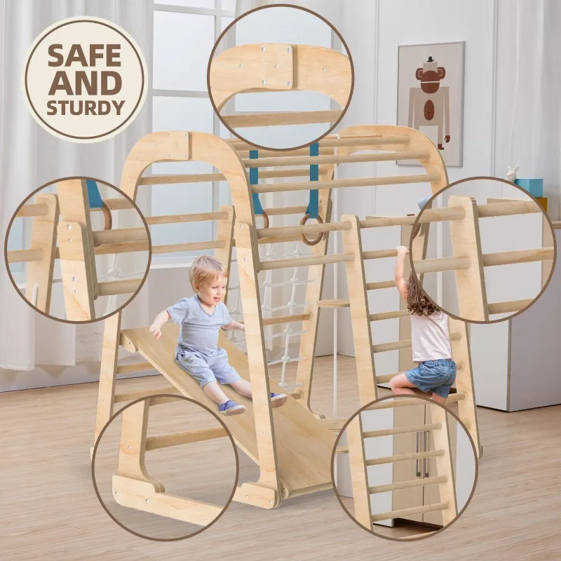 Masif ahşap çocuk kaydırağı, a - Kids Outdoor Climbing Frame incelemesi ve fiyatı